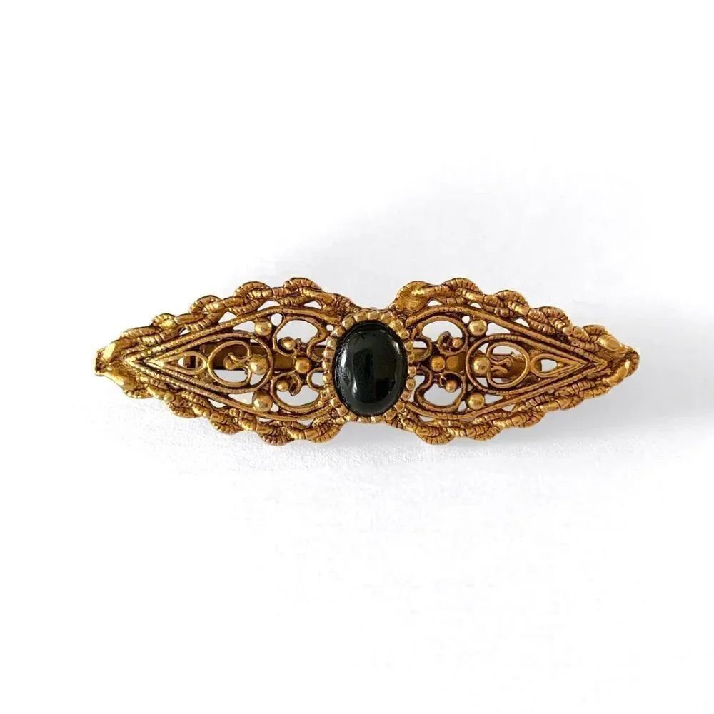 Vintage Victorian Gold Bar Brooch